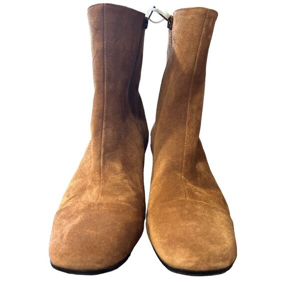 REVOLVE STAUD AIMEE SHORT BOOT TAN SUEDE LEATHER Size 37 NWOT - Picture 8 of 13